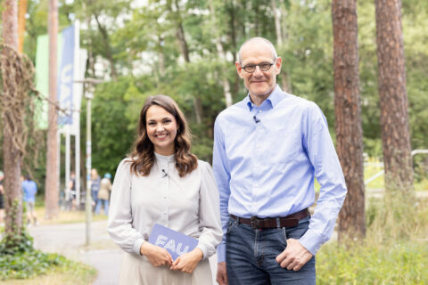 Alumni interview with Dr. Bernd Montag at the Faculty of Sciences of FAU, July 2024 (Photo: G. Iannicelli)